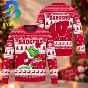 NCAA Wisconsin Badgers Grinch Gift For Fan Ugly Christmas Sweater