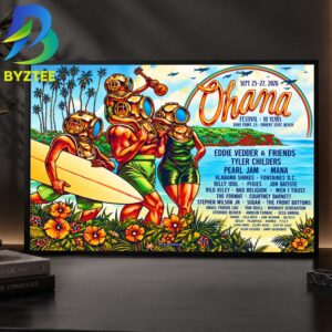 Ohana Festival Dana Point CA Event Poster At Doheny State Beach In Dana Point Ca On September 25 26 27 2026 Home Decor Poster Canvas