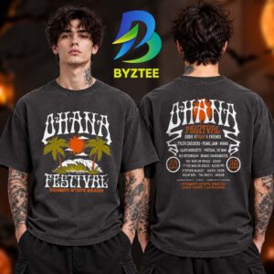 Ohana Festival Merch Collection Acid Wave 2026 Two Sided Unisex T Shirt