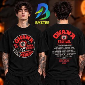 Ohana Festival Merch Collection Sunny Surfer 2026 Two Sided Unisex T Shirt