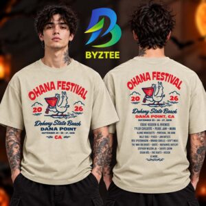 Ohana Festival Merch Collection Surf Pelican 2026 Two Sided Unisex T Shirt