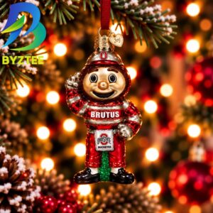 Ohio State Brutus BuckeyeNCAA Gifts For Fan Christmas Tree Decorations Ornament