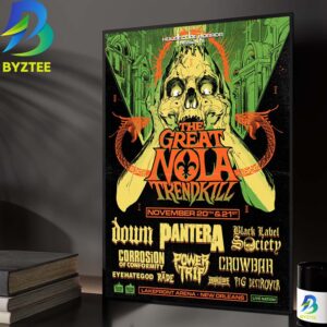 Pantera The Great Nola Trendkill New Orleans Event Poster At Lakefront Arena In New Orleans On September 20 And 21 2026 Home Decor Poster Canvas