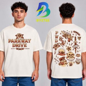 Parkway Drive Official Kjlling Horizons Tattoo Flash Two Sided Unisex T Shirt
