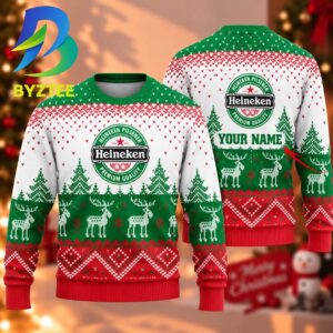 Personalized Heineken Winter Reindeer Best Gifts For Holiday 2026 Christmas Ugly Sweater