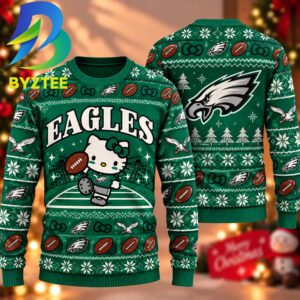Philadelphia Eagles Hello Kitty 2026 Gift For FanUgly Christmas Sweater
