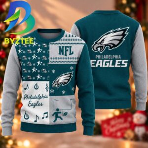 Philadelphia Eagles X NFL Gift For Fan Custom Name 2026 Ugly Christmas Sweater