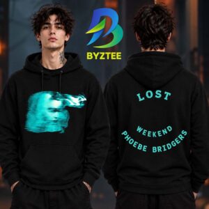 Phoebe Bridgers Lost Weekend Cyan Face Hoodie