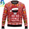 Power Ranger Ho Ho Red Ugly Christmas Sweater