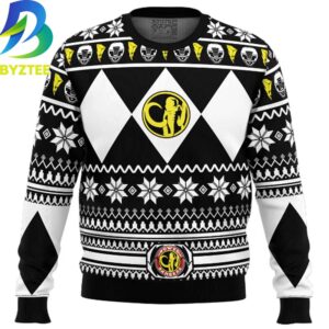 Power Rangers Mighty Morphin Black Ugly Christmas Sweater