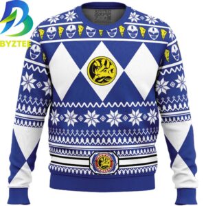 Power Rangers Mighty Morphin Blue Ugly Christmas Sweater