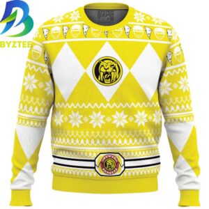 Ranger Power Mighty Morphin Yellow Ugly Christmas Sweater