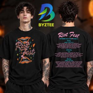 Riot Fest Collection Chicago IL 2026 Tongue Tied Lineup On September 18 20 2026 Two Sided Unisex T Shirt