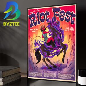 Riot Fest Collection Merch Chicago IL 2026 Devil Cowgirl Lineup On September 18 20 2026 Home Decor Poster Canvas