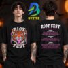 Riot Fest Collection Merch Chicago IL 2026 Heart Lineup On September 18 20 2026 Two Sided Unisex T Shirt
