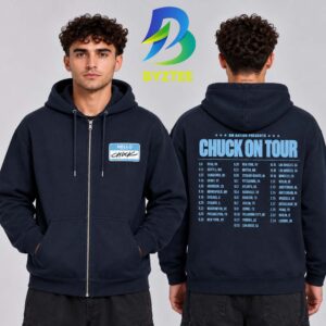 Role Model Merch Chuck On Tour 2026 2027 Hello Chuck Two Sided Hoodie Zip