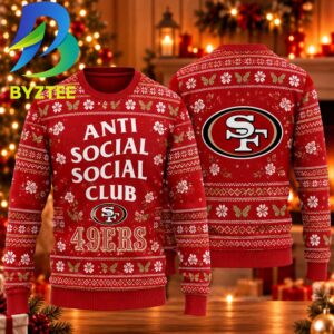 San Francisco 49ers Xmas Anti Social Social Club 2026 Best Gift Ugly Christmas Sweater