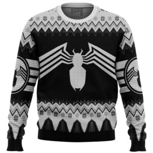 Venom Marvel Symbol Ugly Christmas Sweater