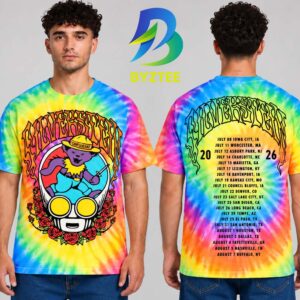Silverstein Merch Camp Screamo Tour 2026 Bear Rainbow Tour Dates Unisex T Shirt
