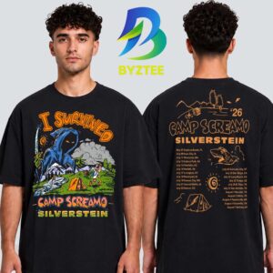 Silverstein Merch Camp Screamo Tour 2026 I Survived Tour Dates Two Sided Unisex T Shirt