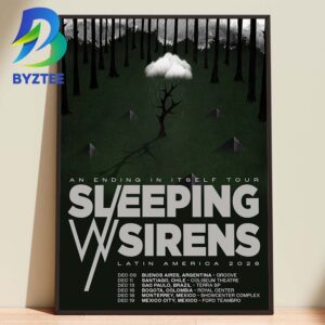 Sleeping With Sirens An Ending In Itself Tour Latin America 2026 Home Decor Poster Canvas