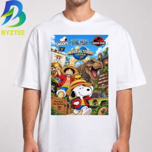 Snoopy x One Piece x Jurassic Park Three World One Adventure Unisex T Shirt