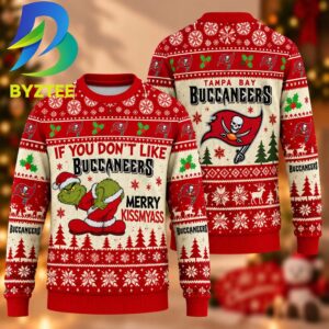 Tampa Bay Buccaneers Grinch Merry Kiss My Ass Best Gift For Fan Ugly Christmas Sweater