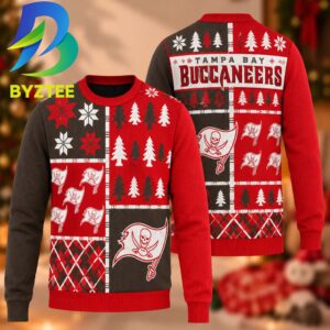 Tampa Bay Buccaneers NFL Forever Collectibles Busy Block Gift For Fan 2026 Ugly Christmas Sweater