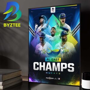 Tampa Bay Rays AL East Champs For 5th Time In History 2026 Home Decor Poster Canvas