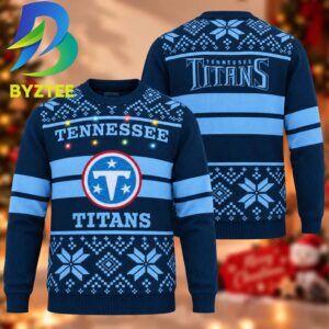 Tennessee Titans Light Blue Light Up Gift For Fan Best Gift Christmas Ugly Christmas Sweater