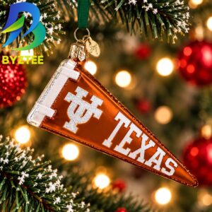 Texas Pennant NCAA Gifts For Fan Christmas Tree Decorations Ornament