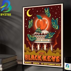The Black Keys Munich Germany Event Poster At Zenith Peaches ’n Kream World Tour In Munich On September 9 2026 Home Decor Poster Canvas