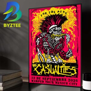 The Casualties Official For The Punx Warped Tour Mexico City On13 De September 2026 Home Decor Poster Canvas