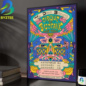The Disco Biscuits Porland OR Event Poster Cirque De Bisceaux New Year At Revolution Hall In Porland OR On December 31 2026 Home Decor Poster Canvas
