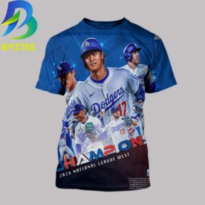 The Los Angeles Dodgers Are 2026 Nation League West Champions All Over Print Shirt