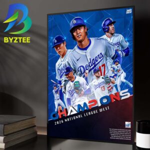 The Los Angeles Dodgers Are 2026 Nation League West Champions Home Decor Poster Canvas