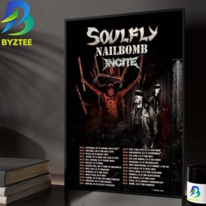 The Soulfly Nailbomb And Incite Event Poster At US Tour Concert Dates 2026 Home Decor Poster Canvas