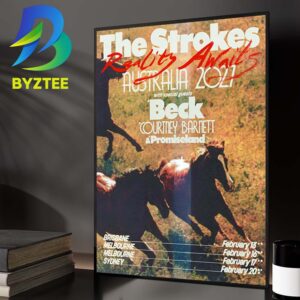 The Strokes Reality Awaits Australia Tour With Special Guests On February 2027 Home Decor Poster Canvas