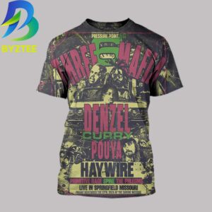 Three 6 Mafia Denzel Curry Pouya Haywire Nov 13th Springfield 2026 All Over Print Shirt