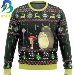 Totoro Studio Ghibli Rain Ugly Christmas Sweater
