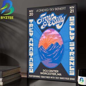 Trey Anastasio And Billy Strings Worcester MA Events Poster At DCU Center In Worcester MA On November 20 21 2026 Home Decor Poster Canvas