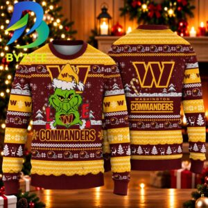 Washington Commanders The Grinch Gift For Fan And Families 2026 Ugly Christmas Sweater