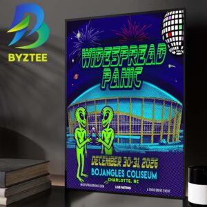 Widespread Panic Charlotte NC Event Poster At Bojangles Coliseum In Charlotte NC On December 30 31 2026 Home Decor Poster Canvas
