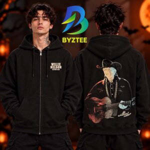 Willie Nelson Merch Collection Philadelphia PA Event Tee At Highmark Mann In Philadelphia PA Logo Face World Tour 2026 Zip Hoodie