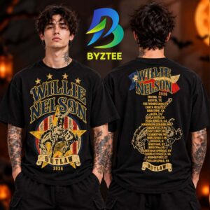 Willie Nelson World Tour Dates Out Law 2026 Two Sided Unisex T Shirt