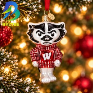 Wisconsin Bucky NCAA Gifts For Fan Christmas Tree Decorations Ornament