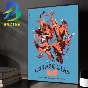 Wu Tang Clan Orland FL Event Poster At Kia Center In Orland FL On September 22 2026 Home Decor Poster Canvas
