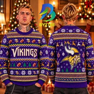 Minnesota Vikings NFL 2026 Best Gift For Fan Skol Runes Ugly Christmas Sweater