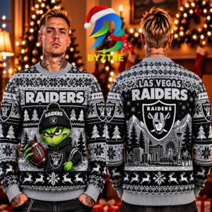 NFL Las Vegas Raiders The Grinch 2026 Gift For Fan Ugly Christmas Sweater