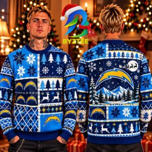 NFL Los Angeles Chargers 2026 Gift For Fan Families Gift Ugly Christmas Sweater